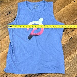 Peloton Blue Tank with Multicolor Logo